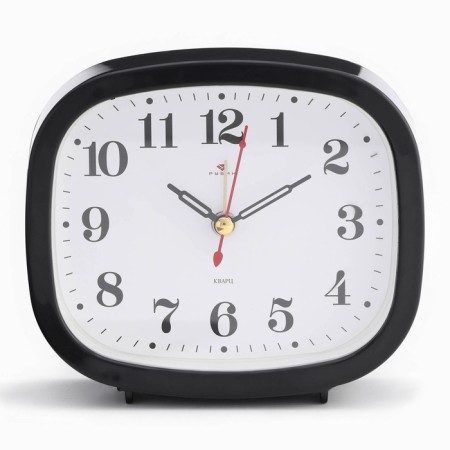 Clock - desktop an alarm clock, discrete move, 12.5 x 10.5 cm, aa