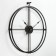 Wall clock, series: loft, discrete move, 67 x 63 x 5.5 cm