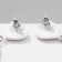 Acryl Earrings "Simple", colored in silver