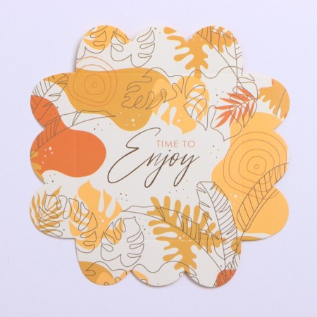 Cookie box, confectionery packaging with PVC lid, Time to Enjoy, 10.5 x 10.5 x 3 cm-5