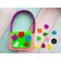 Designer made of felt "handbag with icons"