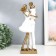 Polystone souvenir "Family couple with son" White 10x12x32 cm
