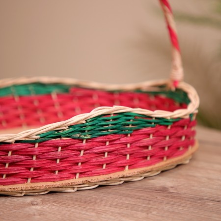 Wicker basket, bamboo 28x20x20 cm-2