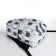 Youth backpack from textiles, 3 pockets, milk/blue color