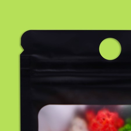 SIP-LOK package with a window, with Euroslot, black, 7 x 10 cm-1