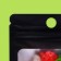 SIP-LOK package with a window, with Euroslot, black, 7 x 10 cm