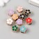 Beads for creativity plastic "Flower Bright middle" mix set 10 pcs 1.1x1 cm