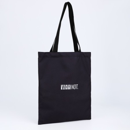 Shoper bag without fastening, black color-3