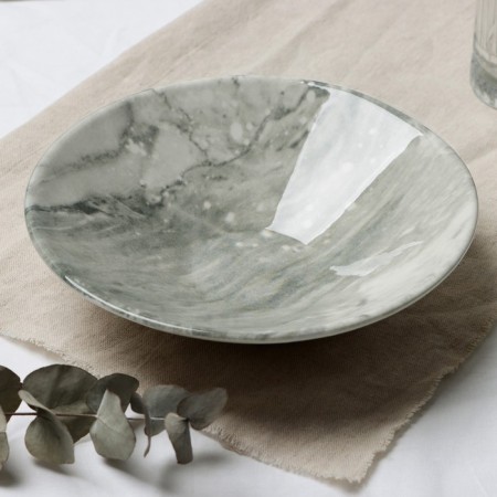 Ceramic plate "Stone", 20 x 5.5 cm, 600 ml, gray color-3