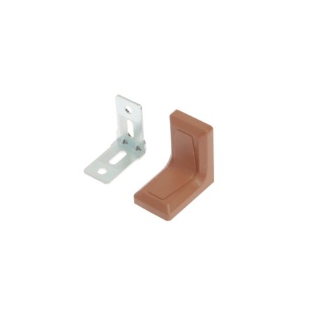 Furniture corner Metalist, with a decorative lining, 26x26 mm, brown, 250 pcs