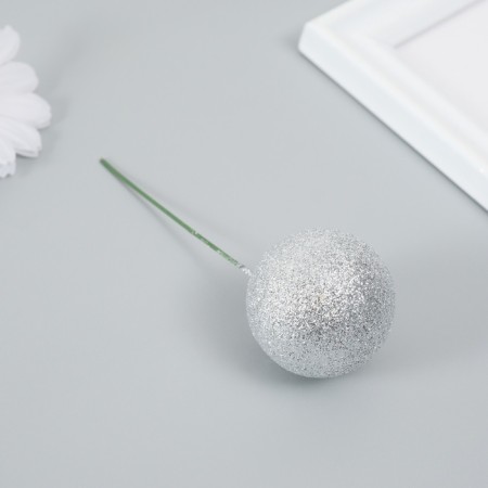 Decor for creativity "Balls Silver Brill" d = 2; 3; 3.5 and 4 cm set 20 pcs-4