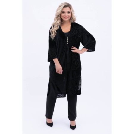 Cardigan female, size 52, black color-8