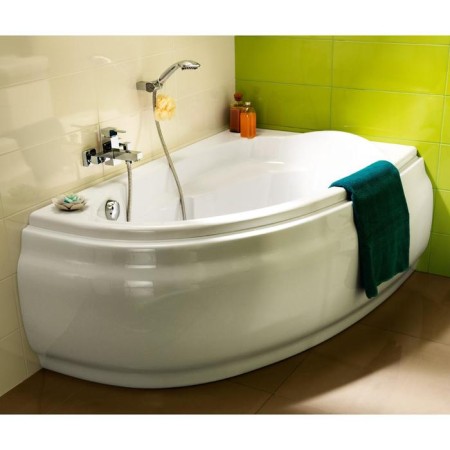 Front -free joanna 150 bath screen, universal, white ultra color-2