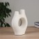 VAZ Coramics Table "Otto" channels, D-2.5cm, 20x15.5 cm, white
