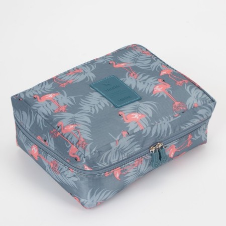 Lightning cosmetic bag, gray-blue color