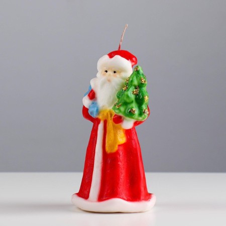 Decorative candle "Santa Claus himself brought the Christmas tree" mix, 12.5 cm-3