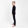Thermal underwear for a boy (longshit, leggings) is black color, height 152
