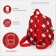 Baby backpack on lightning, 3 outer pockets, red color