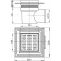 Alcaplast APV12, 150 × 150/110 mm, side drain, wet waterproof wet