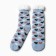 Women's socks with fur "hearts", blue color, size 36-40
