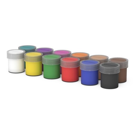Gouache 12 colors x 20 ml, erichkrause "safari", with UV brightness protection, in cardboard packaging-1