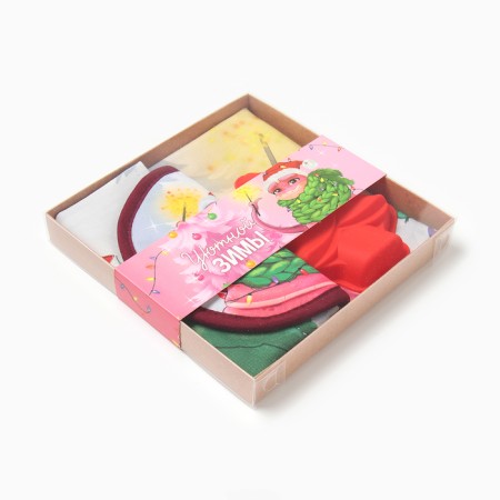 Set of Gift Ethel "Winter Winter": a towel 40x70 cm., Baking form, grabbing-10