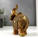 Polystone souvenir "Elephant with a golden blanket with patterns and rhinestones" 15x14x7 cm