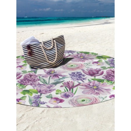 Pareo and beach rug "Flower art", d = 150 cm-2