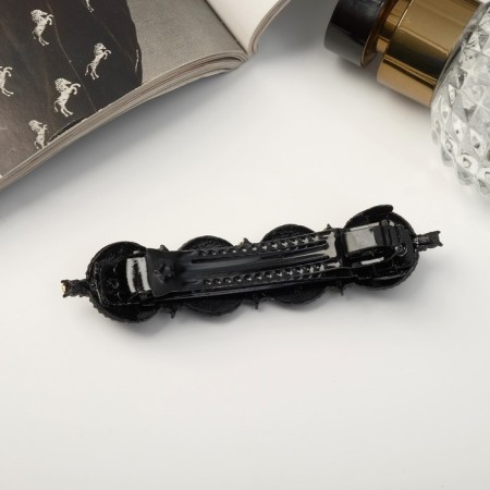 Hair hair clip "Chrisiya" circles luxury, 8 cm, black-1