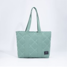 Zipper bag with zipper, green color