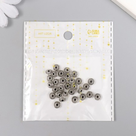 Beads Metal for creativity "micro" silver set 30 pcs 0.37x0.6x0.6 cm-5