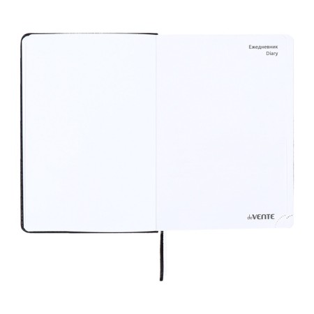 Lotted diary, A5, 136 sheets, leatherette, Devente.elizabeth, a solid cover with foam rubber, a snoop, perforation, lies, a block 70%, black-7