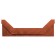 Suin-shaped PPC tray, 50 × 15 × 5 cm, terracott, lv-50 t