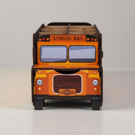 Chancellery stand wooden "School bus", with print-3