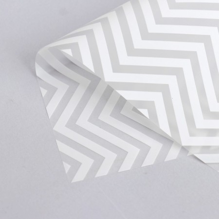 Matte film with a pattern "Wave", white color, 57 x 57 cm