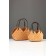 Set 2 pcs of wicker baskets, 30x17x19, 24x14x15 cm handle h = 10 cm, natural