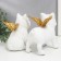 Polystone souvenir "Bulldogs with wings" white set 2 pcs 16.5x10.5x13.5 16.5x111.5x18.5 cm