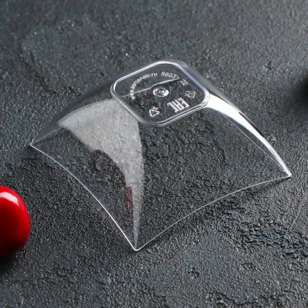 Plastic disposable shape for Square buffet, 90 ml, 7 × 7 cm, 25 pcs in packaging, color transparent color-2