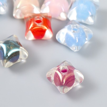 Busina Acryl with the undersized hole "Pillow - Color inside" MICS MIX 1.3x1.3 cm-2