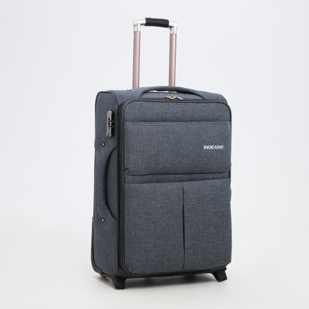 Small suitcase 24 "On the zipper, code castle, with extension, the color is gray-1