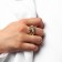 Ring Metal "Tren" is crumpled, the color is gold, dimensionless