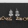 Hanging earrings with rhinestones "drops" shine, white color in gold, 11 cm