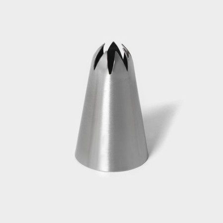 Confectionery nozzle "Closed star", D = 3 cm, exit 1.8 cm, stainless steel