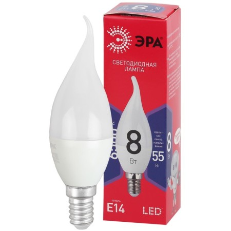 LED LED era Red Line “Candle in the Wind”, 8 W, E14, 640 LM, 6500k, Cold white glow