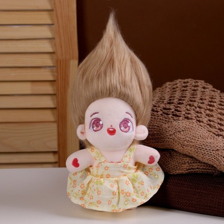 Doll "idol", blond hair, in a yellow dress-1