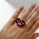 Ring "Haw", black-pink color, dimensionless