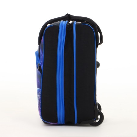 Small suitcase with a bag, 20 ", on a zipper, with an extension, the color is blue-6