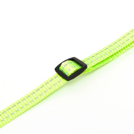 Fitty-cutting collar, with a silver bell, 19-32 x 1 cm, green-6