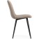 Stool on a metal frame Dani metal/velor, black/beige 43x48x85 cm