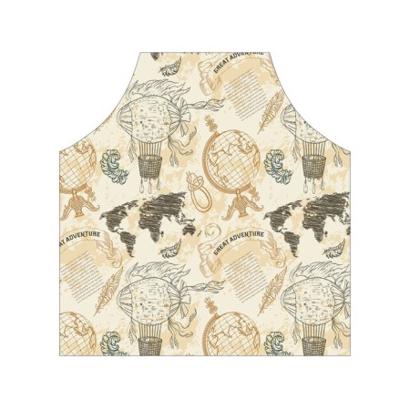 Apron kitchen with a photocrint "Geographical discoveries", adjustable, size OS-2